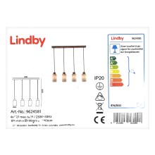 Lindby - Luster na lanku NICUS 4xE27/60W/230V