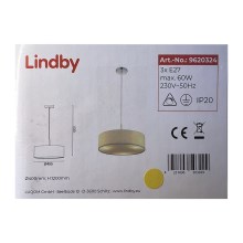 Lindby - Luster na lanku SEBATIN 3xE27/60W/230V