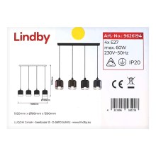 Lindby - Luster na lanku TALLINN 4xE27/60W/230V