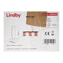 Lindby - Luster na lanku THALINE 3xE14/40W/230V