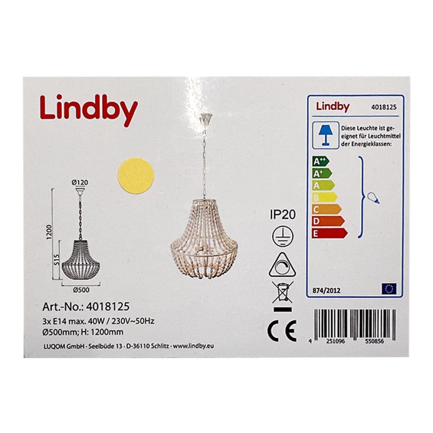 Lindby - Luster na reťazi JULIETTE 3xE14/40W/230V