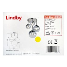 Lindby - Luster na tyči RAVENA 2xE27/40W/230V + 2xE27/25W