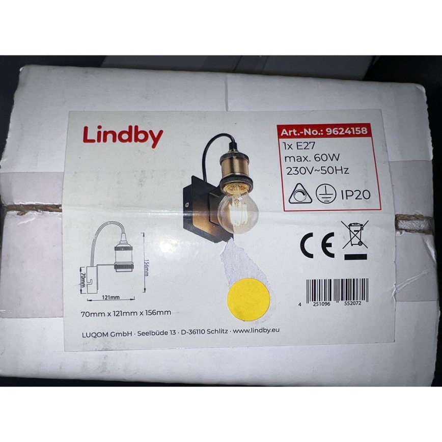 Lindby - Nástenná lampa AURELLA 1xE27/60W/230V