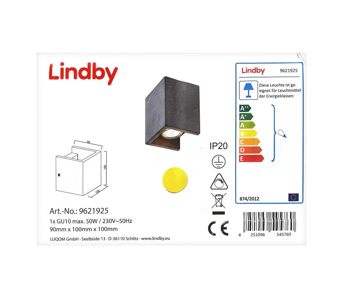 Lindby Lindby - Nástenné svietidlo GERDA 1xGU10/50W/230V