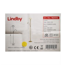 Lindby - Stojacia lampa JOST 1xE27/10W/230V + 1xE14/5W