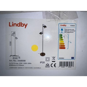 Lindby - Stojacia lampa SHILA 2xGU10/25W/230V