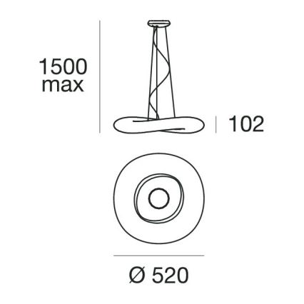 Linea Light 8005 - LED Stmievateľný luster na lanku MR. MAGOO LED/23W/230V pr. 52 cm