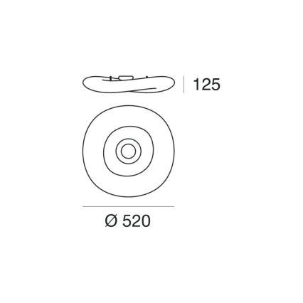 Linea Light 8006 - LED Stmievateľné stropné svietidlo MR. MAGOO LED/23W/230V pr. 52 cm