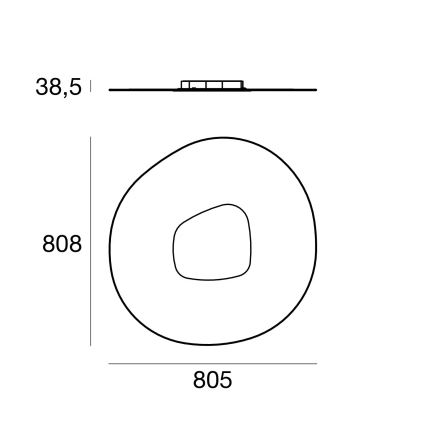 Linea Light 90347 - LED Stropné svietidlo ANTIGUA LED/46W/230V 80,8 cm CRI 90 biela