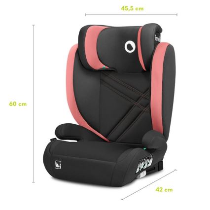 Lionelo - Autosedačka HUGO i-Size 100-150 cm čierna/ružová