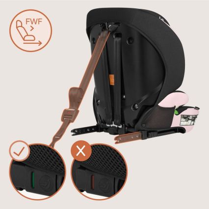 Lionelo - Autosedačka LEVI FIX i-Size 76-150 cm Pink Baby