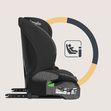 Lionelo - Autosedačka LEVI FIX i-Size 76-150 cm Sivý kameň
