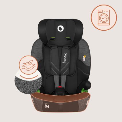 Lionelo - Autosedačka LEVI FIX i-Size 76-150 cm Sivý kameň
