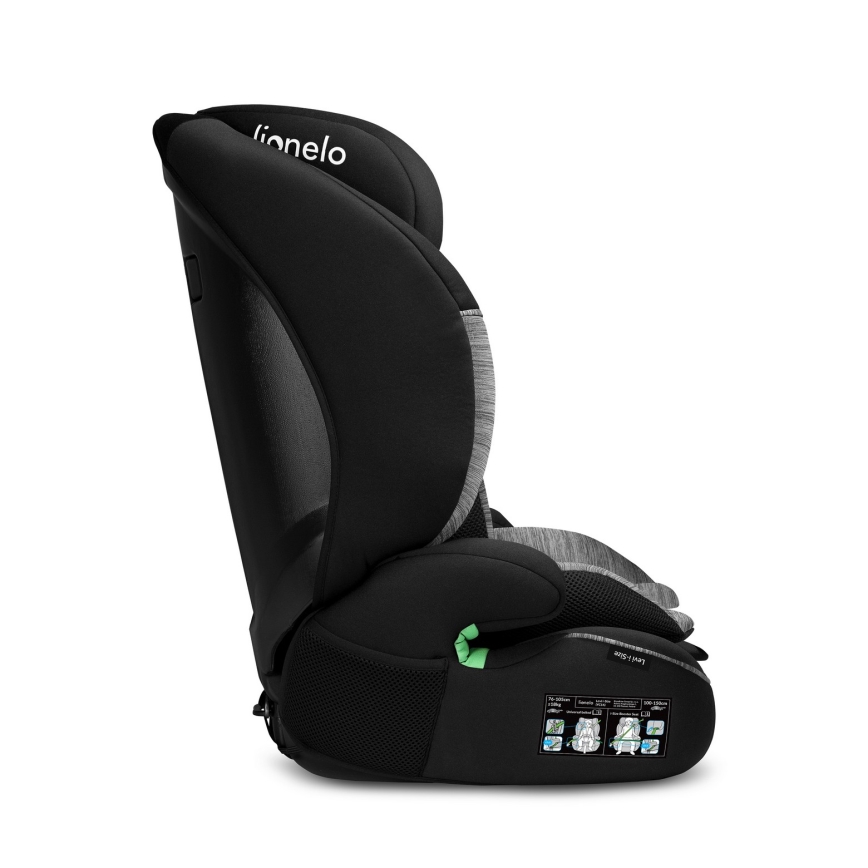 Lionelo - Autosedačka LEVI i-Size 76-150 cm čierna/sivá