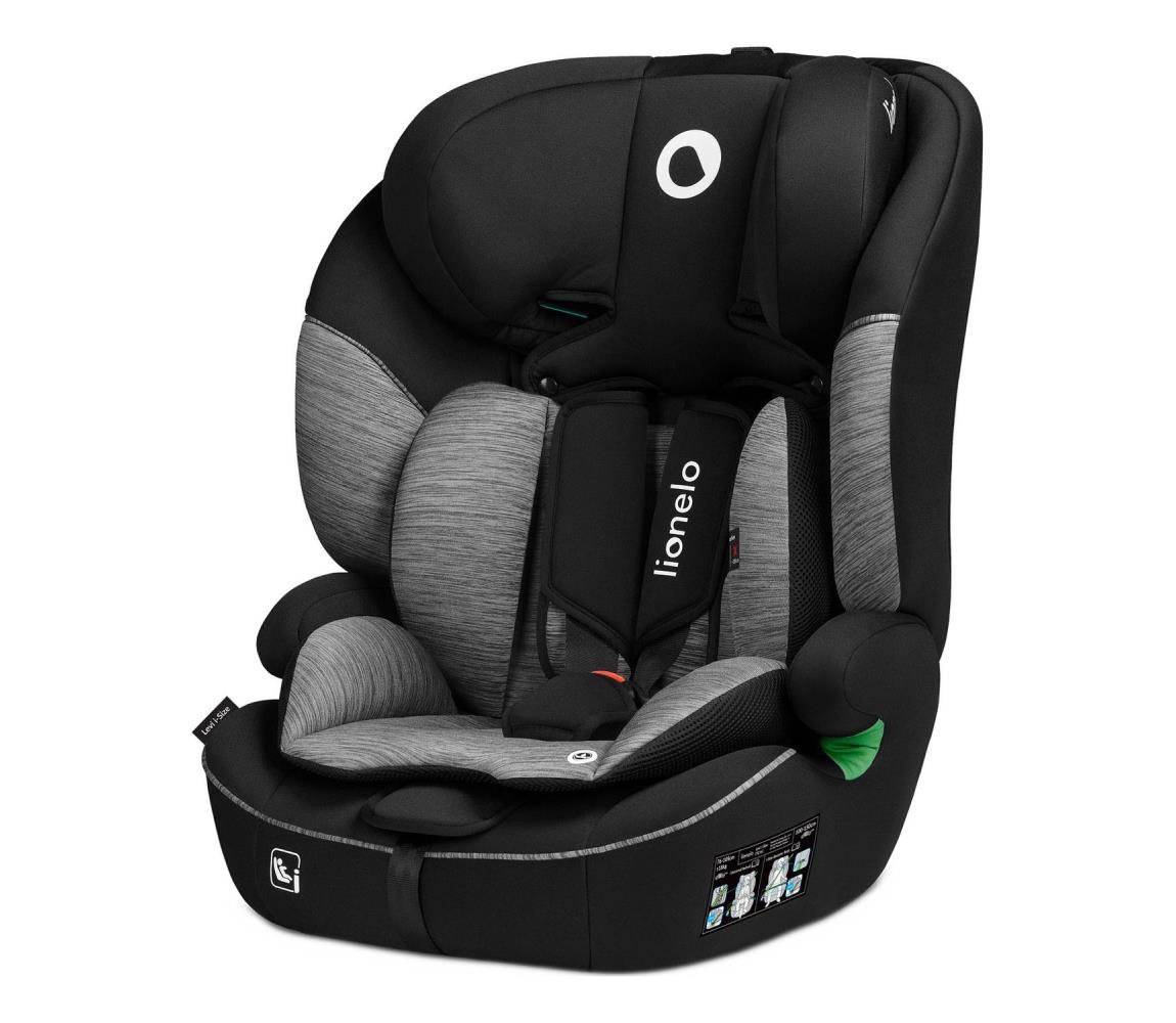 Lionelo - Autosedačka LEVI i-Size 76-150 cm Čierno-sivá 5903771706216