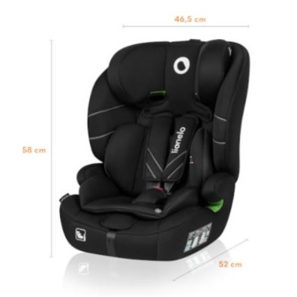 Lionelo - Autosedačka LEVI ONE i-Size 76-150 cm čierna