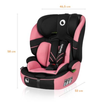 Lionelo - Autosedačka LEVI ONE i-Size 76-150 cm čierna/ružová