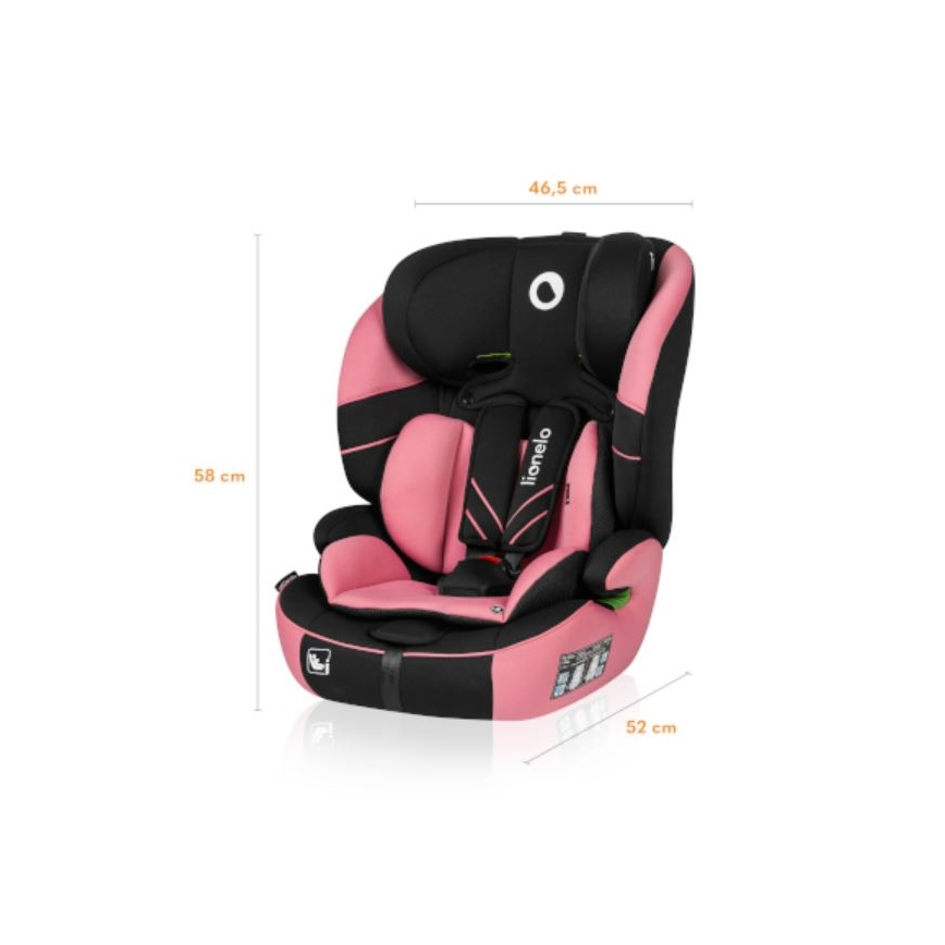 Lionelo - Autosedačka LEVI ONE i-Size 76-150 cm čierna/ružová