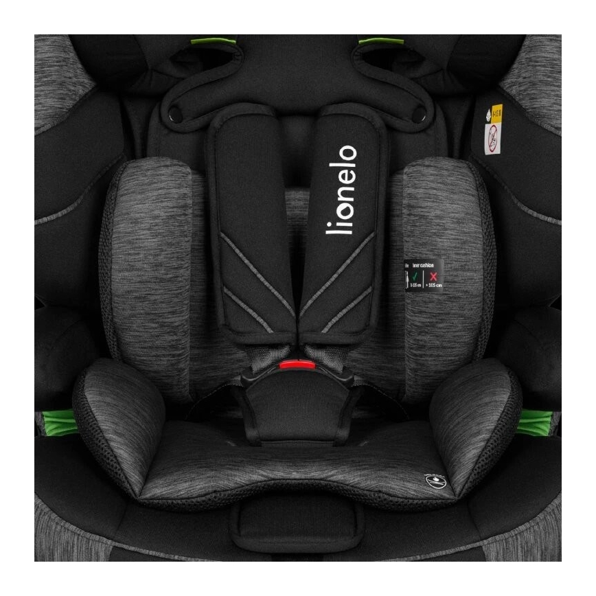 Lionelo - Autosedačka LEVI ONE i-Size 76-150 cm čierna/šedá