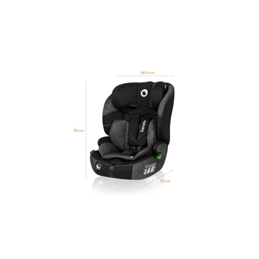 Lionelo - Autosedačka LEVI ONE i-Size 76-150 cm čierna/šedá
