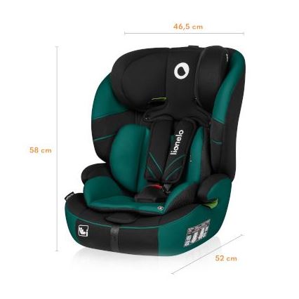 Lionelo - Autosedačka LEVI ONE i-Size 76-150 cm čierna/zelená