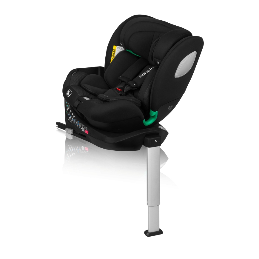 Lionelo - Autosedačka s otočnou základňou BRAAM AIR i-Size 40-150 cm Black Carbon