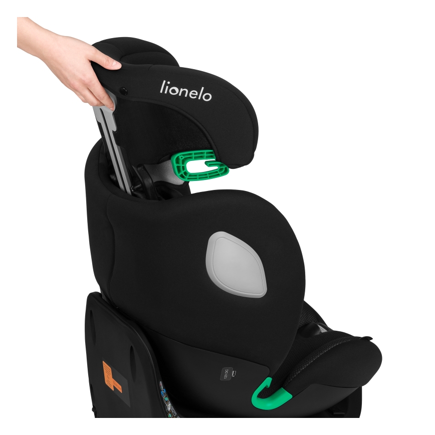 Lionelo - Autosedačka s otočnou základňou BRAAM AIR i-Size 40-150 cm Black Carbon