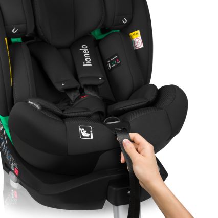 Lionelo - Autosedačka s otočnou základňou BRAAM AIR i-Size 40-150 cm Black Carbon