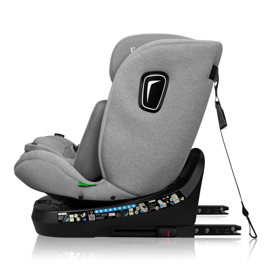 Lionelo - Autosedačka s otočnou bázou BRAVE i-Size 40-150 cm Grey Stone