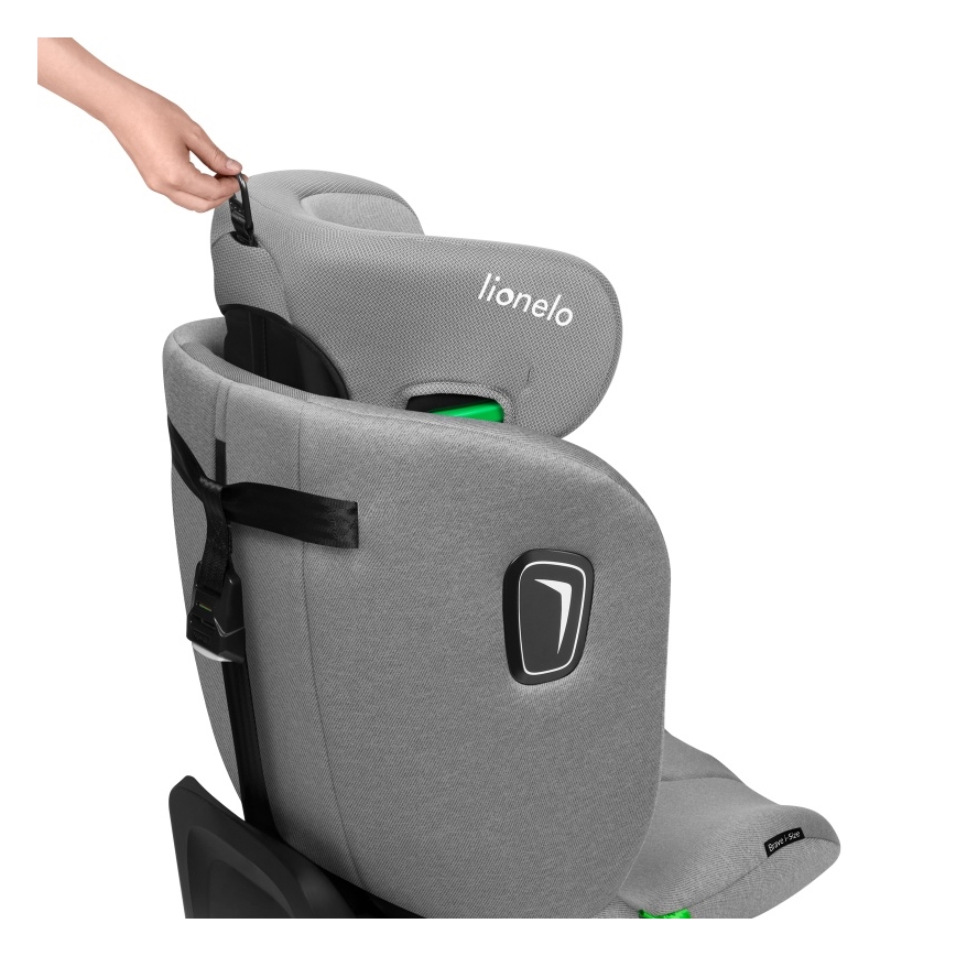 Lionelo - Autosedačka s otočnou bázou BRAVE i-Size 40-150 cm Grey Stone