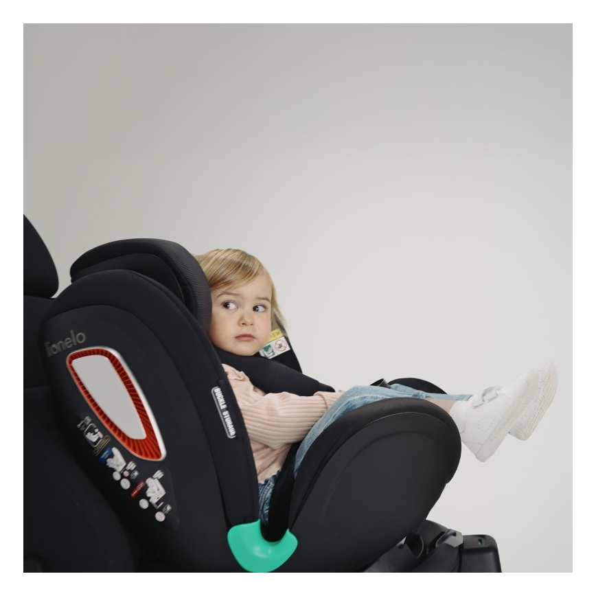 Lionelo - Autosedačka s otočnou základňou ANTOON PLUS i-Size 40-105 cm, čierny onyx