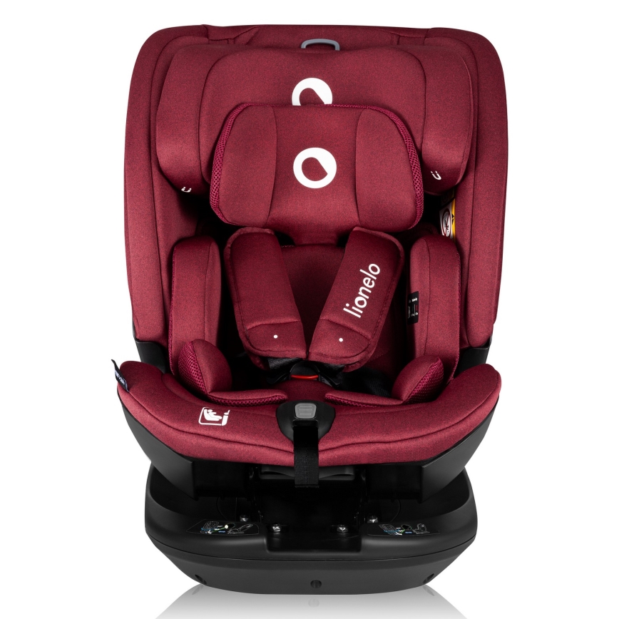 Lionelo - Autosedačka s otočnou základňou BASTIAAN i-Size 40-150 cm bordová
