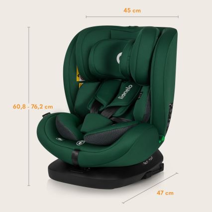 Lionelo - Autosedačka s otočnou základňou BASTIAAN i-Size 40-150 cm Green Forest