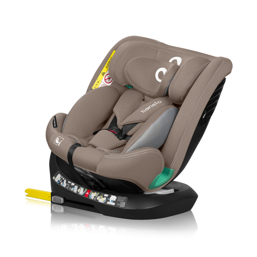 Lionelo - Otočná autosedačka so základňou BASTIAAN ONE i-Size 40-150 cm, piesková