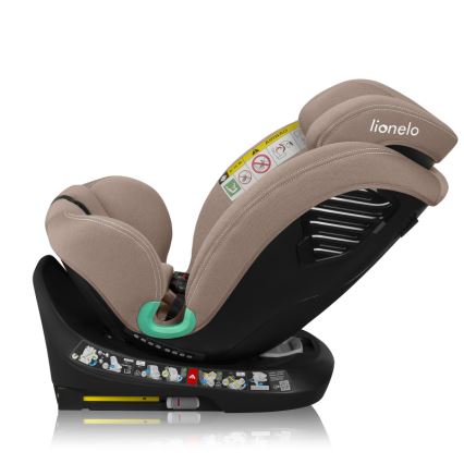 Lionelo - Otočná autosedačka so základňou BASTIAAN ONE i-Size 40-150 cm, piesková