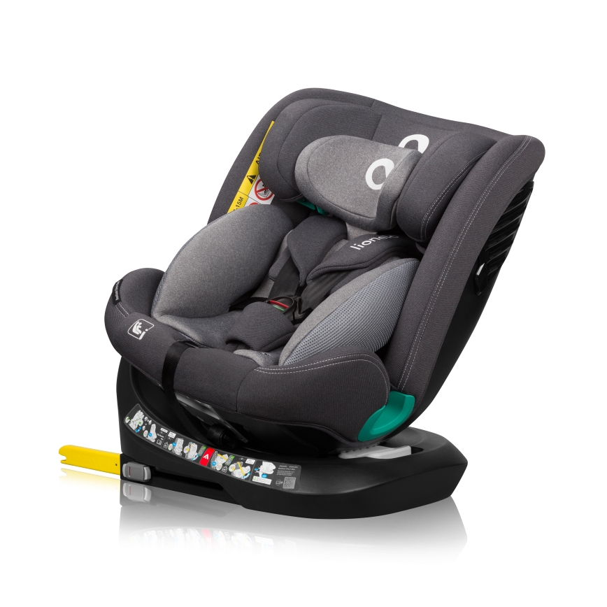 Lionelo - Otočná autosedačka so základňou BASTIAAN ONE i-Size 40-150 cm Grey Stone
