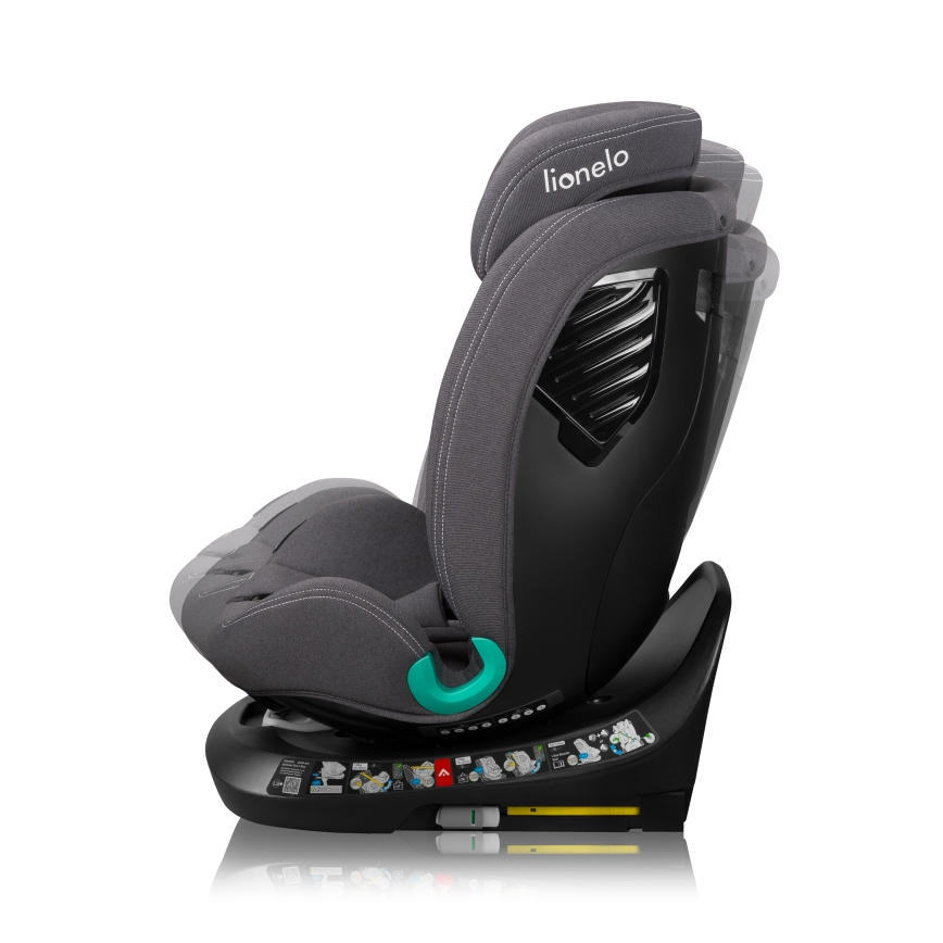 Lionelo - Otočná autosedačka so základňou BASTIAAN ONE i-Size 40-150 cm Grey Stone