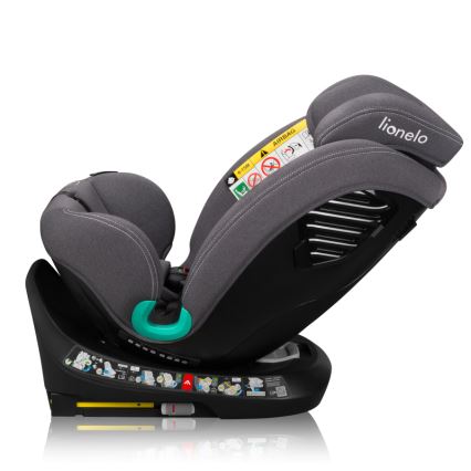 Lionelo - Otočná autosedačka so základňou BASTIAAN ONE i-Size 40-150 cm Grey Stone