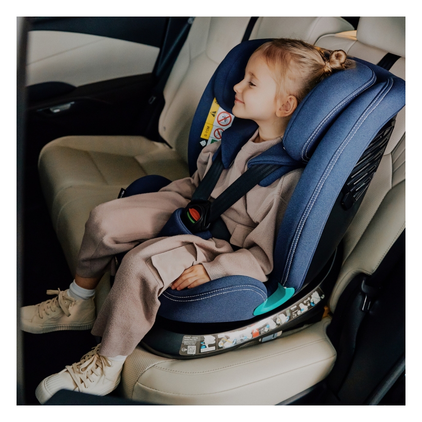 Lionelo - Autosedačka s otočnou základňou BASTIAAN ONE i-Size 40-150 cm námornícka modrá