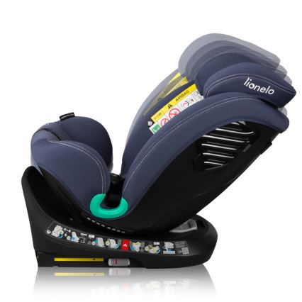 Lionelo - Autosedačka s otočnou základňou BASTIAAN ONE i-Size 40-150 cm námornícka modrá