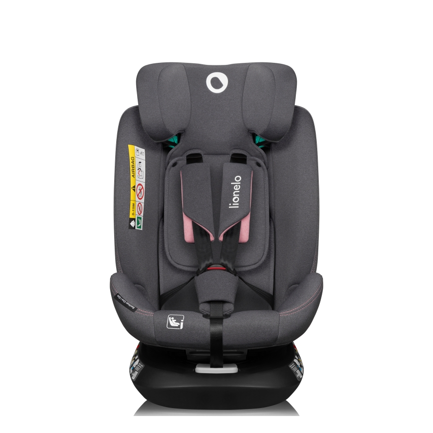 Lionelo - Otočná autosedačka so základňou BASTIAAN ONE i-Size 40-150 cm Pink Rose