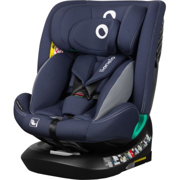 Lionelo - autosedačka s otočnou základňou BASTIAAN ONE i-Size 40–150 cm tmavomodrá