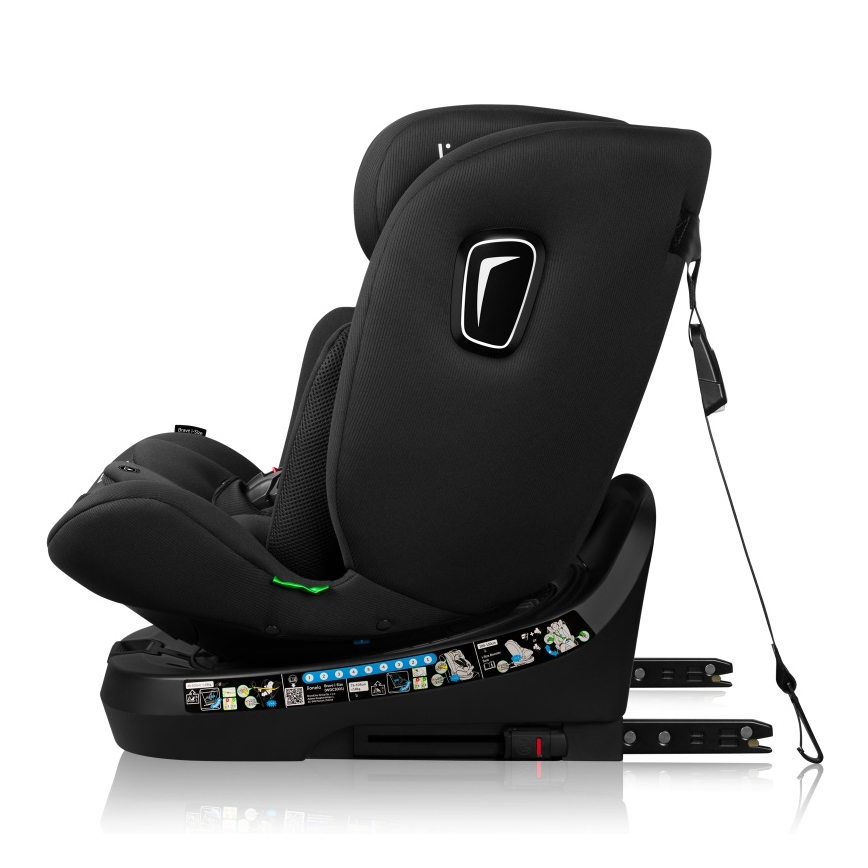 Lionelo - Autosedačka s otočnou základňou BRAVE i-Size 40-150 cm Black Carbon