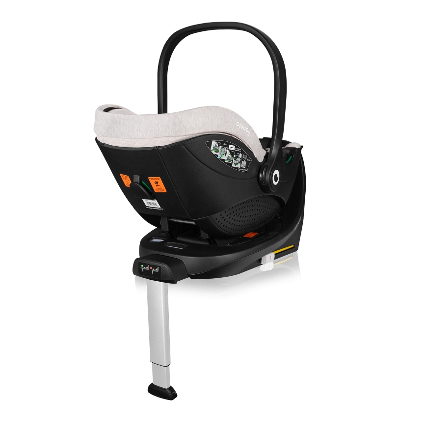 Lionelo - Autosedačka s otočnou základňou MOXIE SET i-Size 40-87 cm béžová Sand