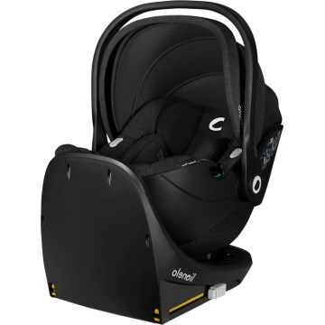 Lionelo - Autosedačka s otočnou základňou MOXIE SET i-Size 40-87 cm čierny karbón
