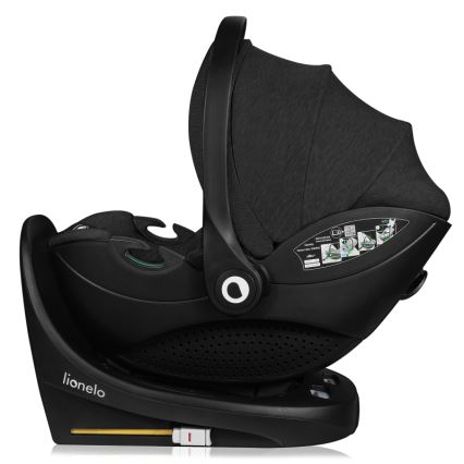 Lionelo - Autosedačka s otočnou základňou MOXIE SET i-Size 40-87 cm čierny karbón