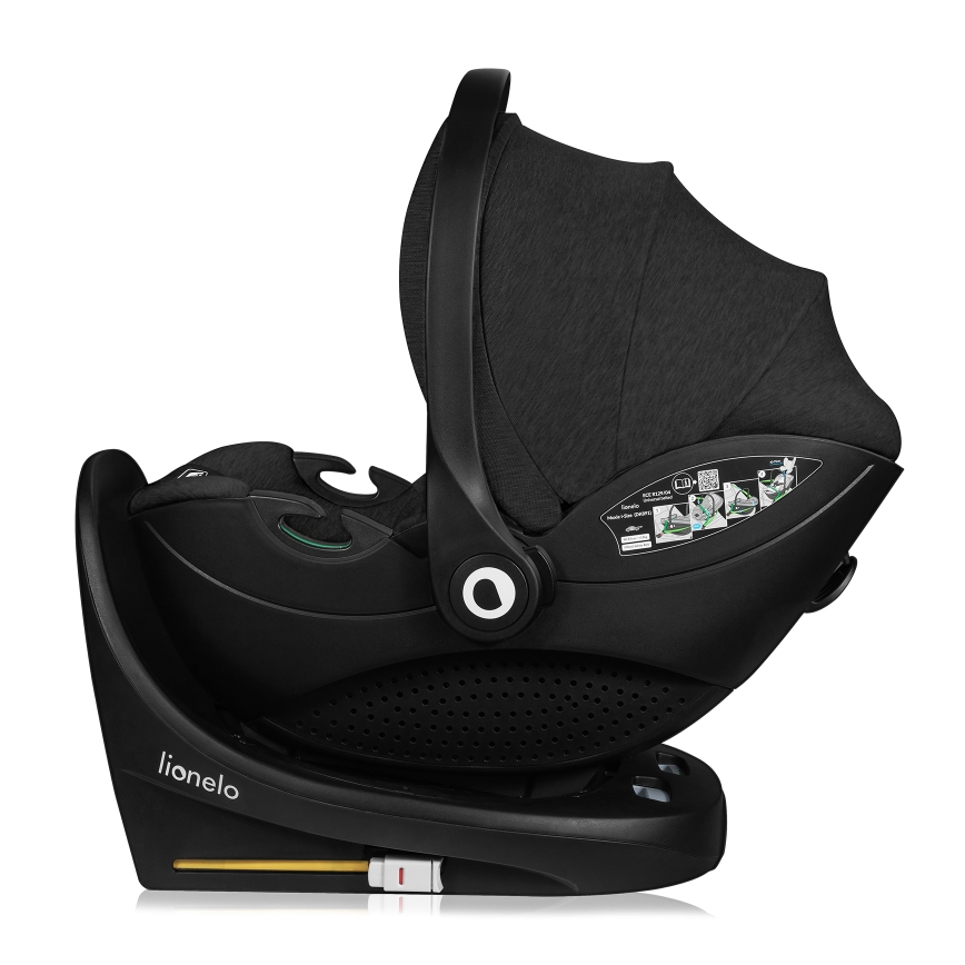 Lionelo - Autosedačka s otočnou základňou MOXIE SET i-Size 40-87 cm čierny karbón