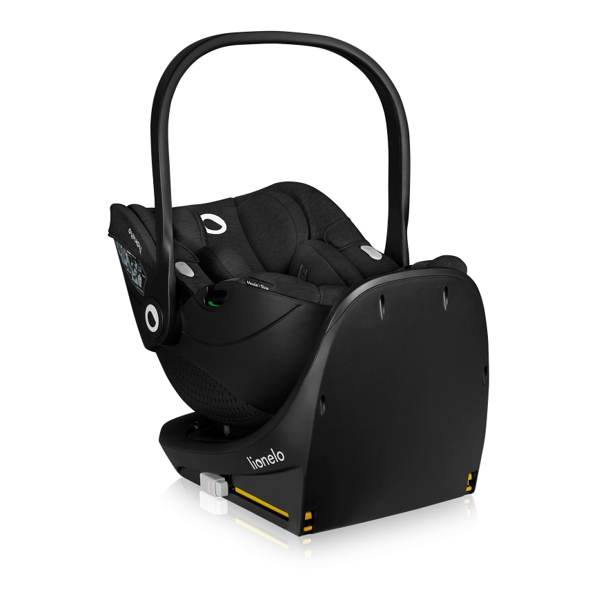 Lionelo - Autosedačka s otočnou základňou MOXIE SET i-Size 40-87 cm čierny karbón