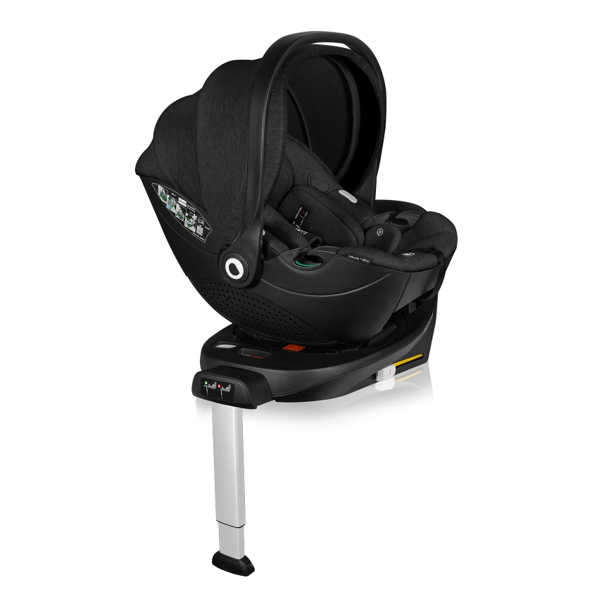 Lionelo - Autosedačka s otočnou základňou MOXIE SET i-Size 40-87 cm čierny karbón