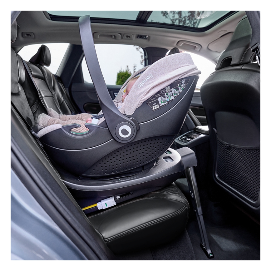 Lionelo - Autosedačka s otočnou základňou MOXIE SET i-Size 40-87 cm Ružovo-mauve